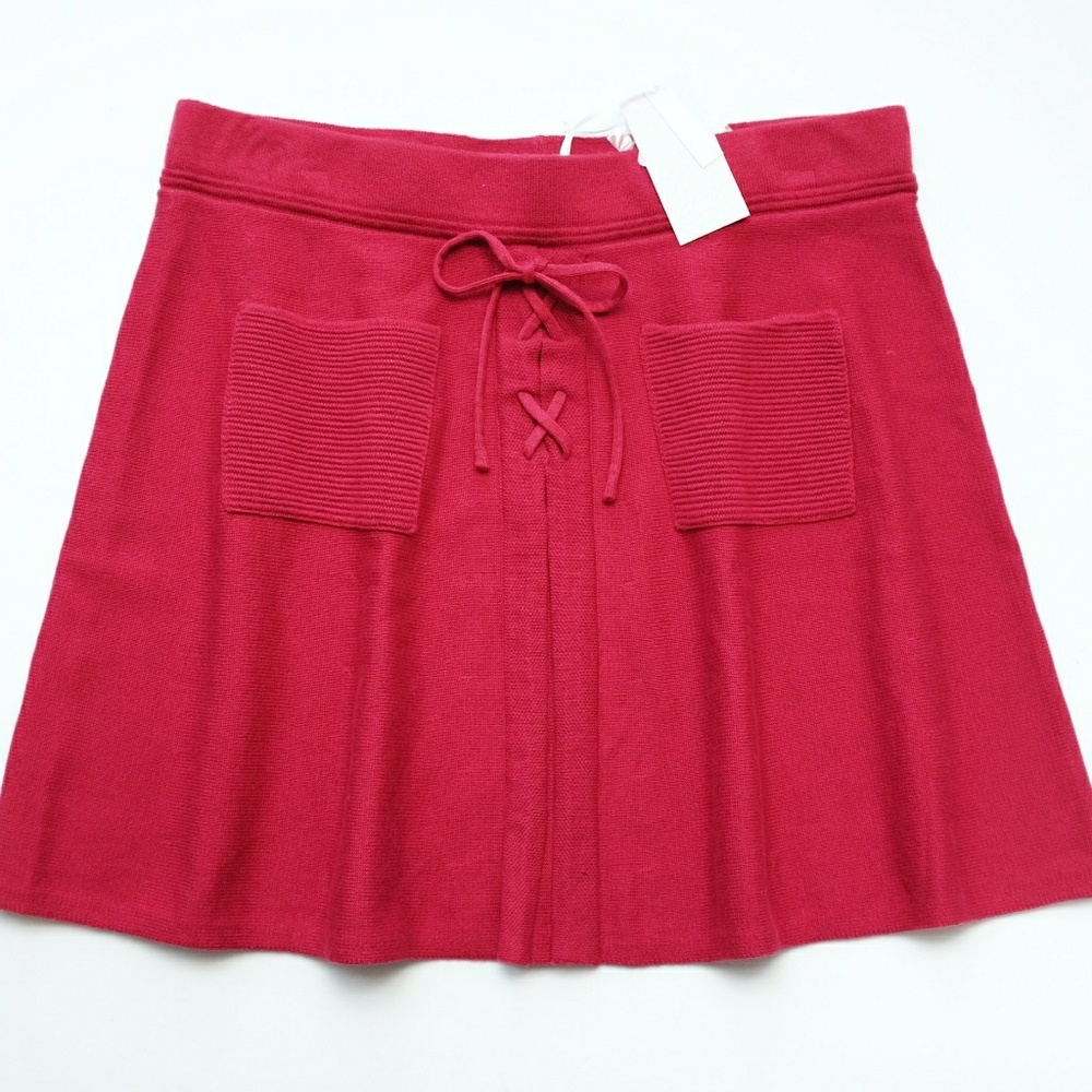 NWT Candie’s Sweater Skater Skirt Red